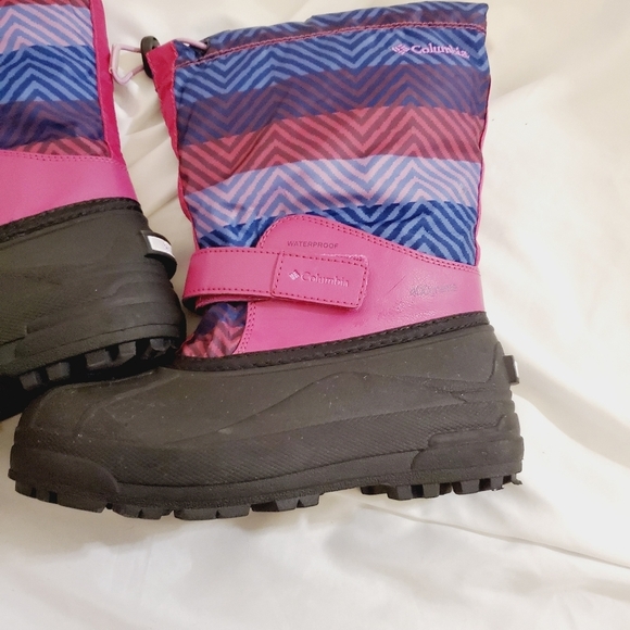 Columbia Youth Pink and Purple Powderbug Winter Boots - Picture 7 of 8